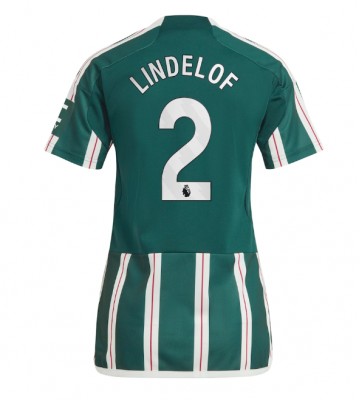 Manchester United Victor Lindelof #2 Venkovní Dres pro Dámy 2023-24 Krátkým Rukávem