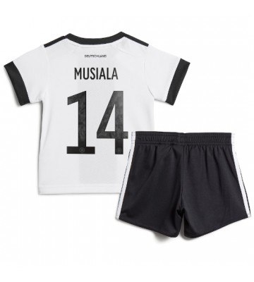 Německo Jamal Musiala #14 Domácí dres komplet pro Děti MS 2022 Krátkým Rukávem (+ Krátké kalhoty)