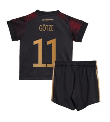Německo Mario Gotze #11 Venkovní dres komplet pro Děti MS 2022 Krátkým Rukávem (+ Krátké kalhoty)
