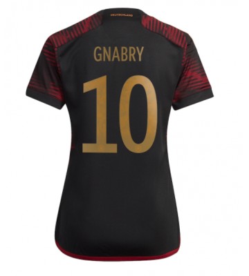 Německo Serge Gnabry #10 Venkovní Dres pro Dámy MS 2022 Krátkým Rukávem