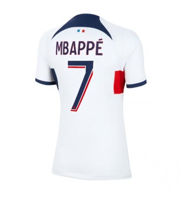 Paris Saint-Germain Kylian Mbappe #7 Venkovní Dres pro Dámy 2023-24 Krátkým Rukávem