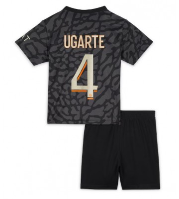 Paris Saint-Germain Manuel Ugarte #4 Alternativní dres komplet pro Děti 2023-24 Krátkým Rukávem (+ Krátké kalhoty)