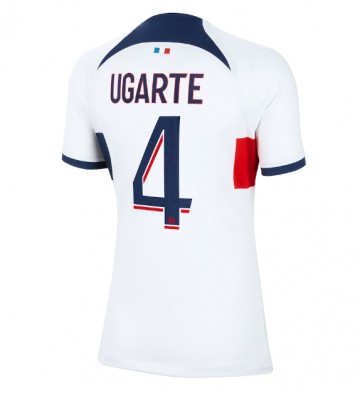 Paris Saint-Germain Manuel Ugarte #4 Venkovní Dres pro Dámy 2023-24 Krátkým Rukávem