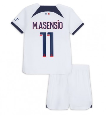 Paris Saint-Germain Marco Asensio #11 Venkovní dres komplet pro Děti 2023-24 Krátkým Rukávem (+ Krátké kalhoty)