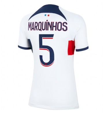 Paris Saint-Germain Marquinhos #5 Venkovní Dres pro Dámy 2023-24 Krátkým Rukávem