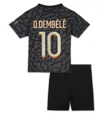 Paris Saint-Germain Ousmane Dembele #10 Alternativní dres komplet pro Děti 2023-24 Krátkým Rukávem (+ Krátké kalhoty)