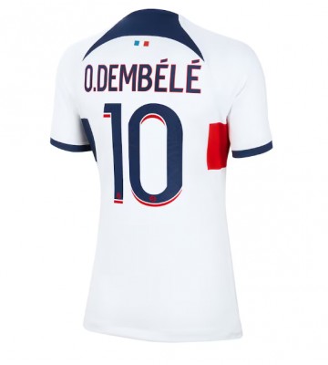 Paris Saint-Germain Ousmane Dembele #10 Venkovní Dres pro Dámy 2023-24 Krátkým Rukávem