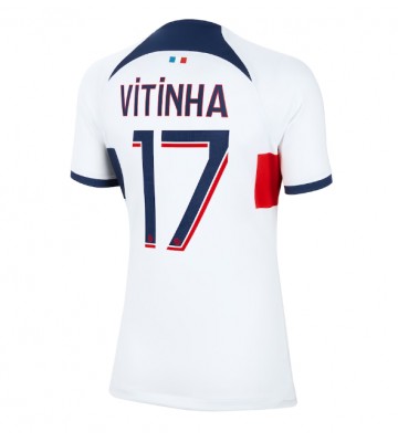 Paris Saint-Germain Vitinha Ferreira #17 Venkovní Dres pro Dámy 2023-24 Krátkým Rukávem