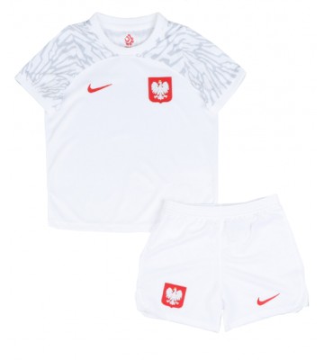 Polsko Domácí dres komplet pro Děti MS 2022 Krátkým Rukávem (+ Krátké kalhoty)