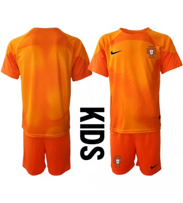 Portugalsko Brankář Venkovní dres komplet pro Děti MS 2022 Krátkým Rukávem (+ Krátké kalhoty)