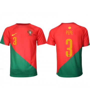 Portugalsko Pepe #3 Domácí Dres MS 2022 Krátkým Rukávem