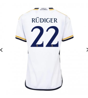 Real Madrid Antonio Rudiger #22 Domácí Dres pro Dámy 2023-24 Krátkým Rukávem