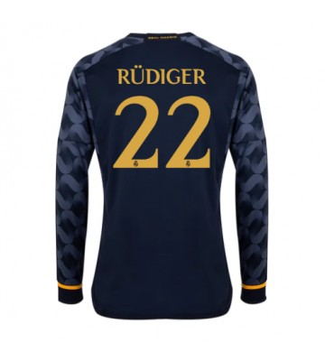 Real Madrid Antonio Rudiger #22 Venkovní Dres 2023-24 Dlouhým Rukávem