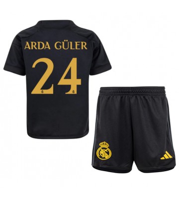 Real Madrid Arda Guler #24 Alternativní dres komplet pro Děti 2023-24 Krátkým Rukávem (+ Krátké kalhoty)