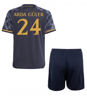 Real Madrid Arda Guler #24 Venkovní dres komplet pro Děti 2023-24 Krátkým Rukávem (+ Krátké kalhoty)