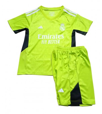 Real Madrid Brankář Domácí dres komplet pro Děti 2023-24 Krátkým Rukávem (+ Krátké kalhoty)