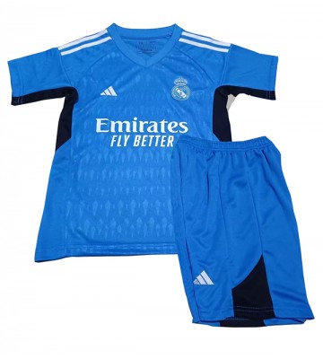 Real Madrid Brankář Venkovní dres komplet pro Děti 2023-24 Krátkým Rukávem (+ Krátké kalhoty)
