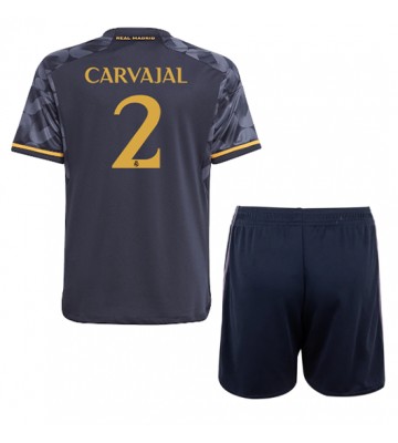 Real Madrid Daniel Carvajal #2 Venkovní dres komplet pro Děti 2023-24 Krátkým Rukávem (+ Krátké kalhoty)