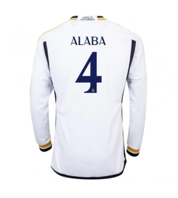 Real Madrid David Alaba #4 Domácí Dres 2023-24 Dlouhým Rukávem