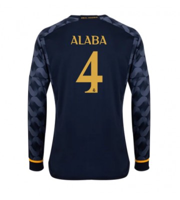 Real Madrid David Alaba #4 Venkovní Dres 2023-24 Dlouhým Rukávem