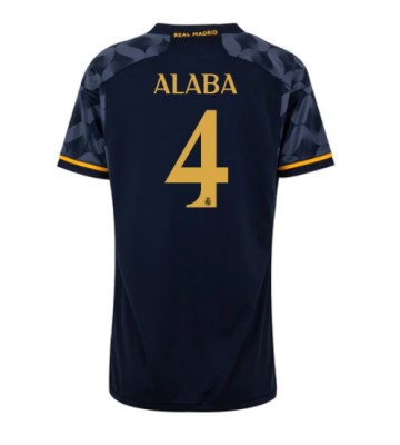 Real Madrid David Alaba #4 Venkovní Dres pro Dámy 2023-24 Krátkým Rukávem