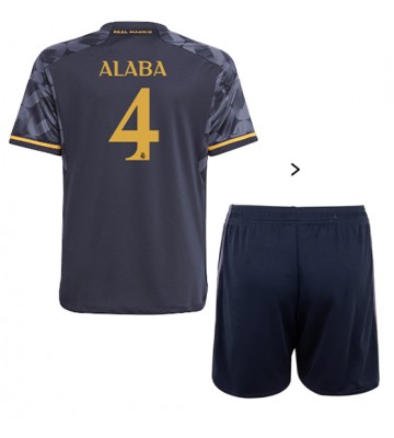 Real Madrid David Alaba #4 Venkovní dres komplet pro Děti 2023-24 Krátkým Rukávem (+ Krátké kalhoty)