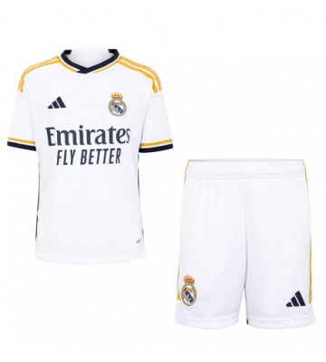 Real Madrid Domácí dres komplet pro Děti 2023-24 Krátkým Rukávem (+ Krátké kalhoty)