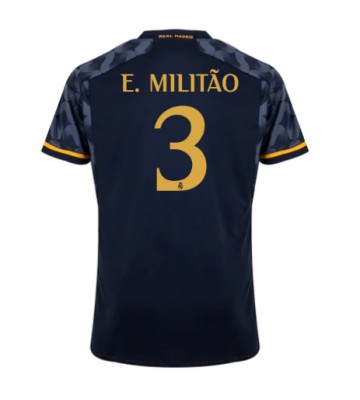 Real Madrid Eder Militao #3 Venkovní Dres 2023-24 Krátkým Rukávem