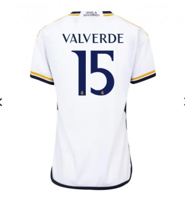 Real Madrid Federico Valverde #15 Domácí Dres pro Dámy 2023-24 Krátkým Rukávem