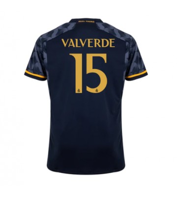 Real Madrid Federico Valverde #15 Venkovní Dres 2023-24 Krátkým Rukávem