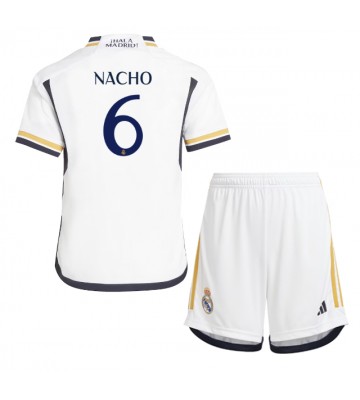 Real Madrid Nacho #6 Domácí dres komplet pro Děti 2023-24 Krátkým Rukávem (+ Krátké kalhoty)