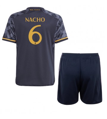 Real Madrid Nacho #6 Venkovní dres komplet pro Děti 2023-24 Krátkým Rukávem (+ Krátké kalhoty)