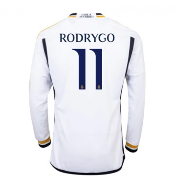 Real Madrid Rodrygo Goes #11 Domácí Dres 2023-24 Dlouhým Rukávem