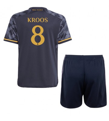 Real Madrid Toni Kroos #8 Venkovní dres komplet pro Děti 2023-24 Krátkým Rukávem (+ Krátké kalhoty)