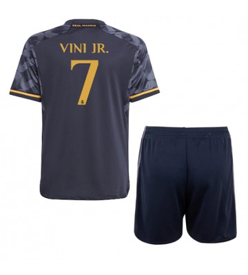 Real Madrid Vinicius Junior #7 Venkovní dres komplet pro Děti 2023-24 Krátkým Rukávem (+ Krátké kalhoty)