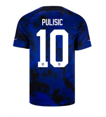 Spojené státy Christian Pulisic #10 Venkovní Dres MS 2022 Krátkým Rukávem