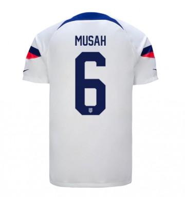 Spojené státy Yunus Musah #6 Domácí Dres MS 2022 Krátkým Rukávem