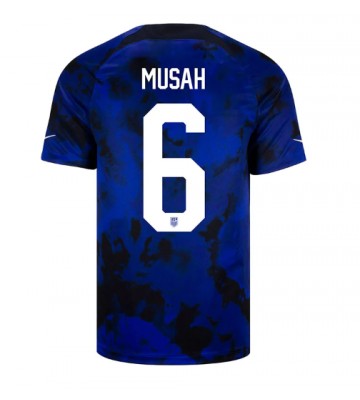Spojené státy Yunus Musah #6 Venkovní Dres MS 2022 Krátkým Rukávem
