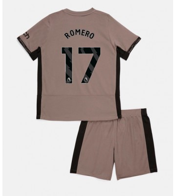 Tottenham Hotspur Cristian Romero #17 Alternativní dres komplet pro Děti 2023-24 Krátkým Rukávem (+ Krátké kalhoty)