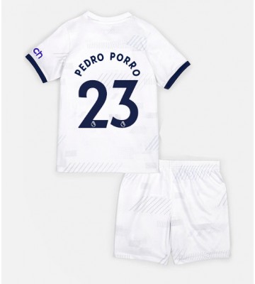 Tottenham Hotspur Pedro Porro #23 Domácí dres komplet pro Děti 2023-24 Krátkým Rukávem (+ Krátké kalhoty)