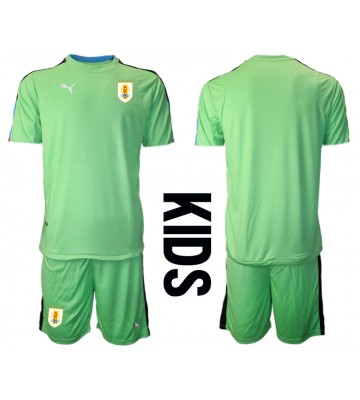 Uruguay Brankář Domácí dres komplet pro Děti MS 2022 Krátkým Rukávem (+ Krátké kalhoty)