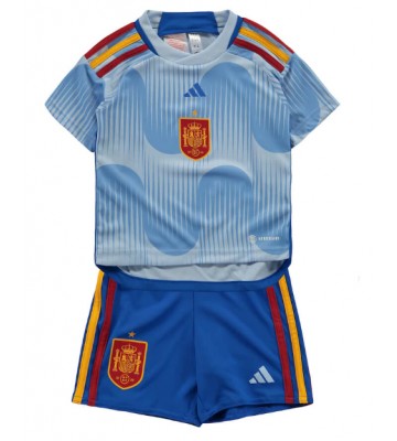 Španělsko Venkovní dres komplet pro Děti MS 2022 Krátkým Rukávem (+ Krátké kalhoty)