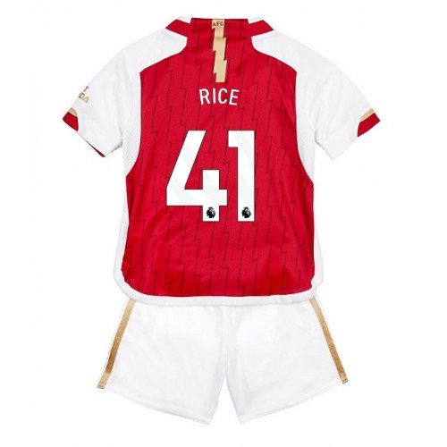 Arsenal Declan Rice #41 Domácí dres komplet pro Děti 2023-24 Krátkým Rukávem (+ Krátké kalhoty)