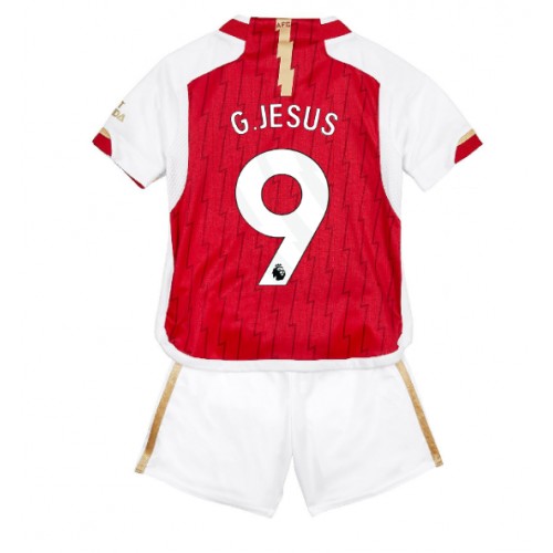 Arsenal Gabriel Jesus #9 Domácí dres komplet pro Děti 2023-24 Krátkým Rukávem (+ Krátké kalhoty)
