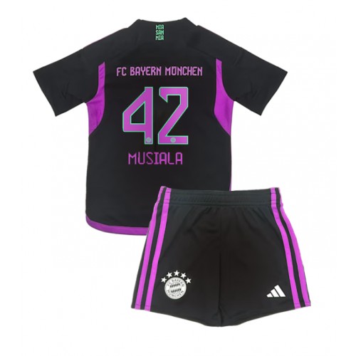 Bayern Munich Jamal Musiala #42 Venkovní dres komplet pro Děti 2023-24 Krátkým Rukávem (+ Krátké kalhoty)