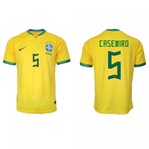 Brazílie Casemiro #5 Domácí Dres MS 2022 Krátkým Rukávem