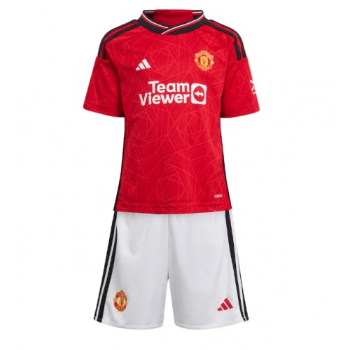 Manchester United Mason Mount #7 Domácí dres komplet pro Děti 2023-24 Krátkým Rukávem (+ Krátké kalhoty)