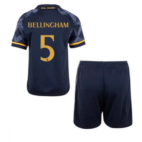 Real Madrid Jude Bellingham #5 Venkovní dres komplet pro Děti 2023-24 Krátkým Rukávem (+ Krátké kalhoty)