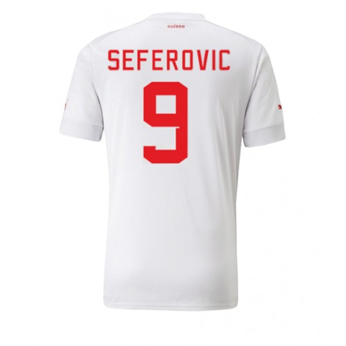 Švýcarsko Haris Seferovic #9 Venkovní Dres MS 2022 Krátkým Rukávem