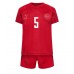 Dánsko Joakim Maehle #5 Domácí dres komplet pro Děti MS 2022 Krátkým Rukávem (+ Krátké kalhoty)